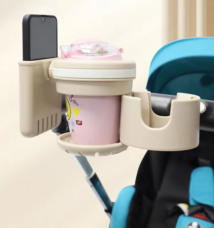 Porte-Gobelet Universel Poussette Bébé – Support Bouteille Café Téléphone Tricycle Fauteuil Roulant