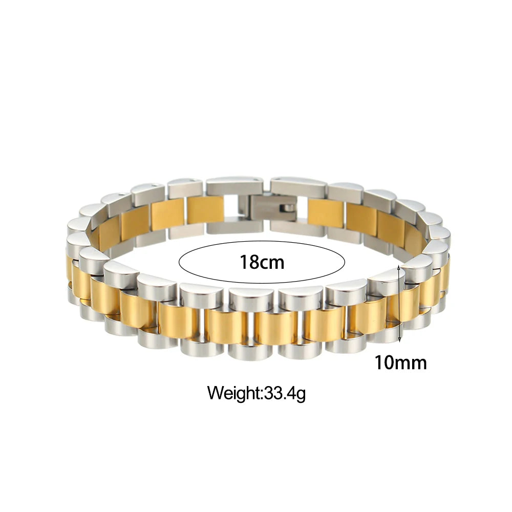 Bracelet Cuban Chain Plaqué Or 18k Acier Inoxydable 316L E.B.belle – Style Minimaliste Streetwear Unisexe | Bijou Homme & Femme Tendance & Anti-Ternissement