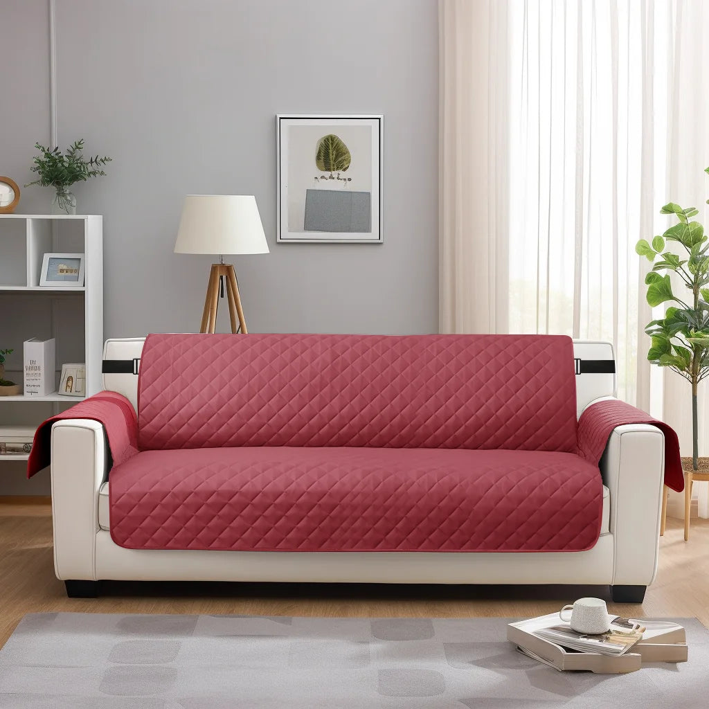 Housse Canapé Matelassée Imperméable Antidérapant Sangles Élastiques – Protège Canapé Lavable Enfants & Animaux | Déco Maison