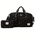 Sac de Voyage Fraise Velours Côtelé – Grande Capacité Bandoulière Léger Sport Fitness Bagage