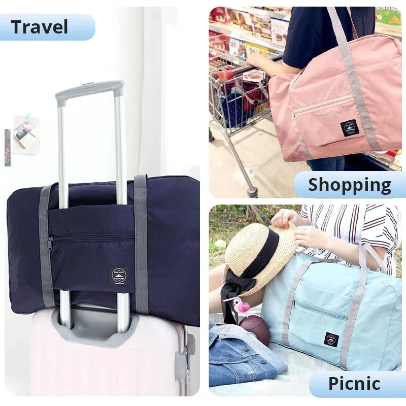 Sac de Voyage Pliable Grande Capacité – Bagage Cabine Vêtements Déménagement Pique-Nique Multifonction