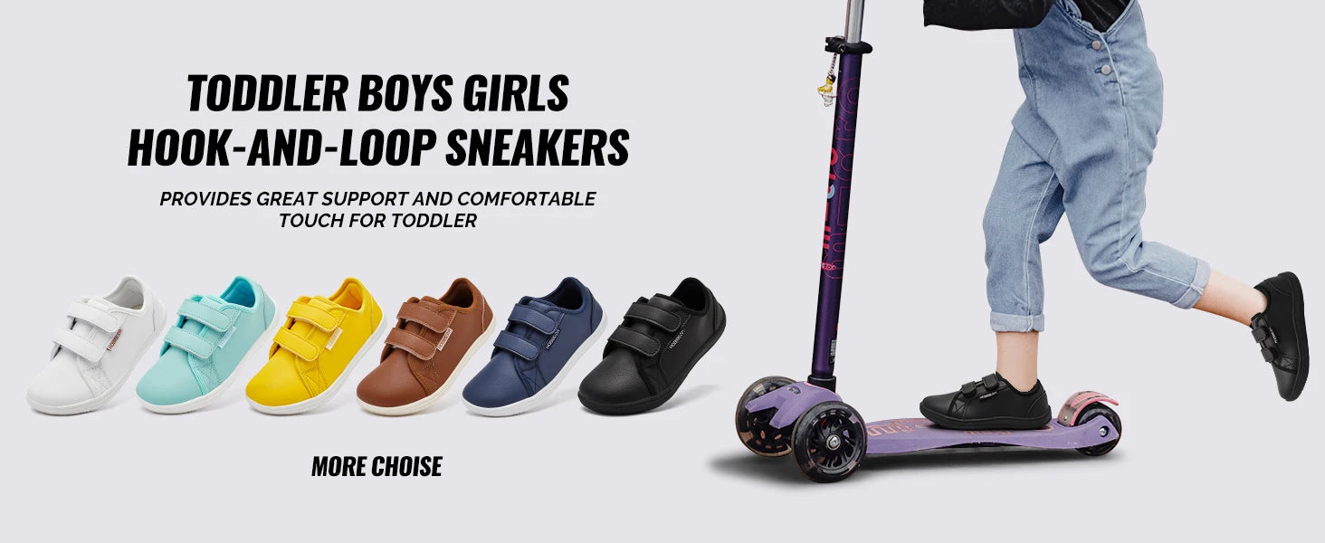 Chaussures Pieds Nus Enfant HOBIBEAR – Sneakers Minimalistes Bout Large Légères Garçon Fille