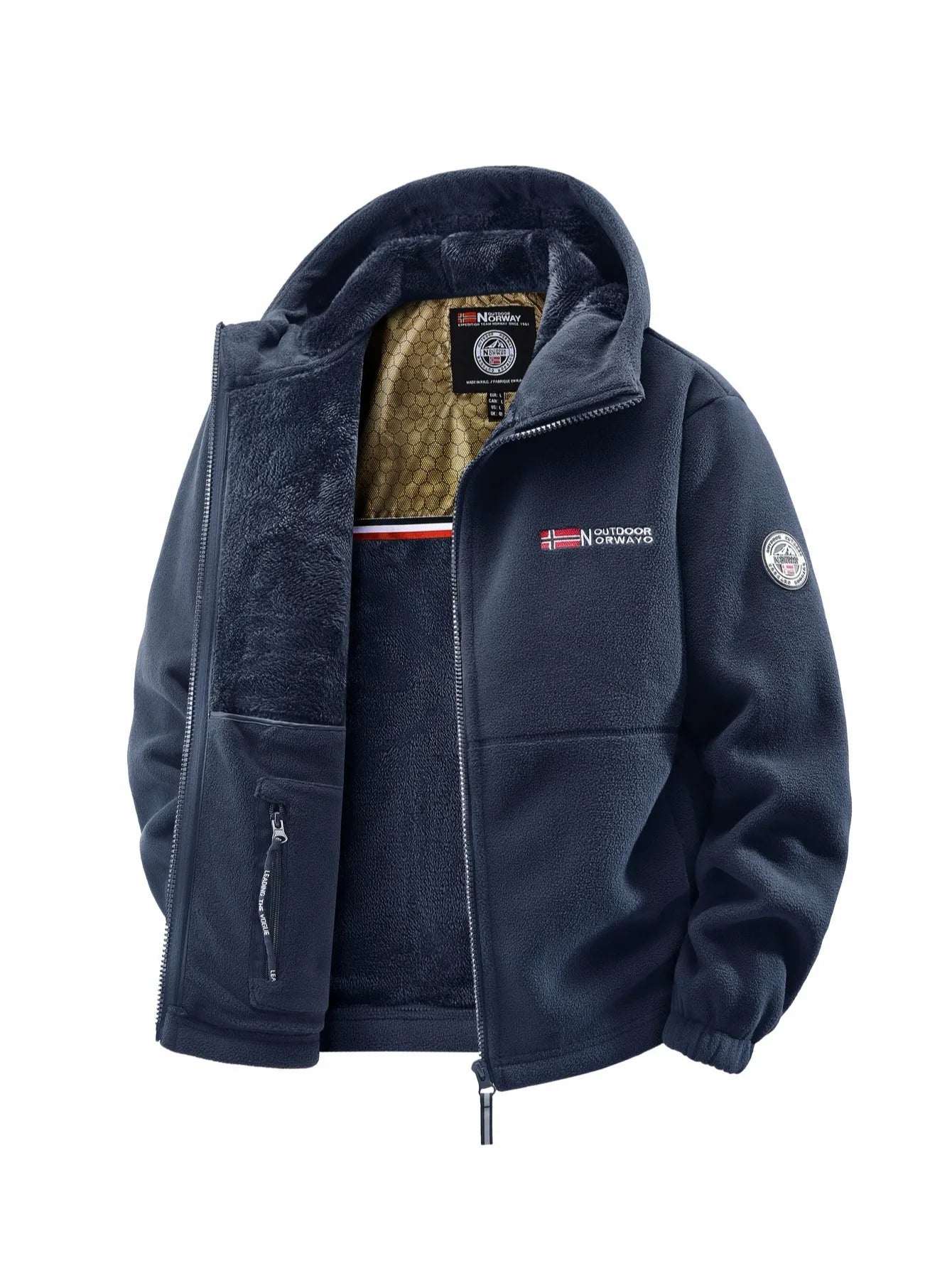 Veste À Capuche Homme Automne Hiver Outdoor Polyvalente Streetwear Voyage Casual Élégante | Jacket Outdoor Premium
