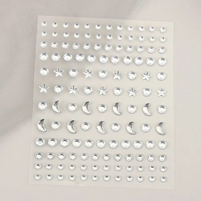 Stickers Strass Visage Jetables – Diamants Acryliques Crystal Larme & Yeux | Maquillage Scène & Festival