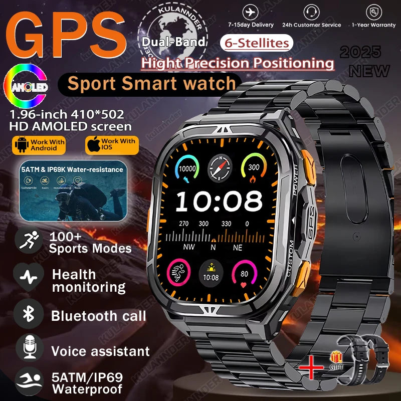 Smartwatch XIAOMI Sport GPS Kompass Anruf BT Höhenmesser Gesundheit – Wasserdicht 3ATM Schwimmen