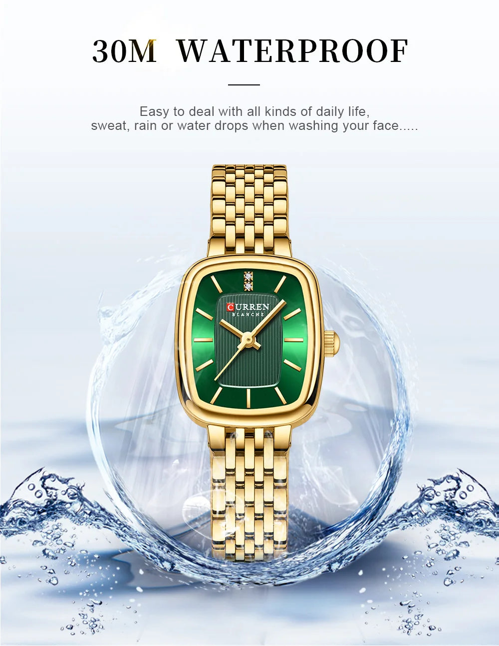 Montre Femme CURREN Dress Fashion Quartz – Bracelet Acier Simple Élégante Intemporelle