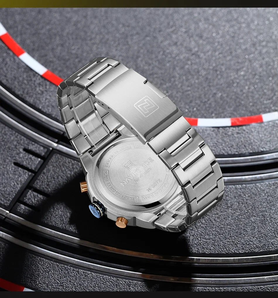 Montre Homme Chronographe Sport Luxe NAVIFORCE – Quartz Date Fashion Masculino