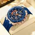 Montre Homme LIGE Militaire Luxe Chronographe Quartz – Lumineux Date Sport Silicone Étanche