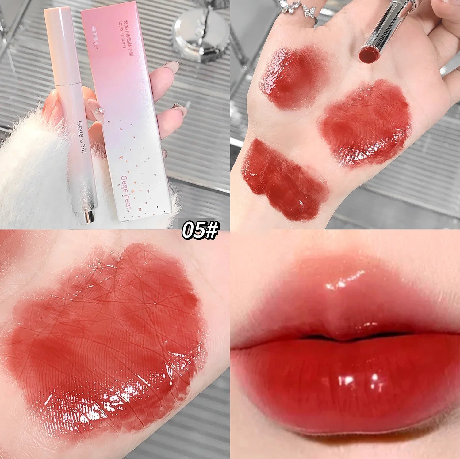 Gloss Jelly Watery Pink – Stylo Lipstick Miroir Hydratant | Maquillage Lèvres Coréen