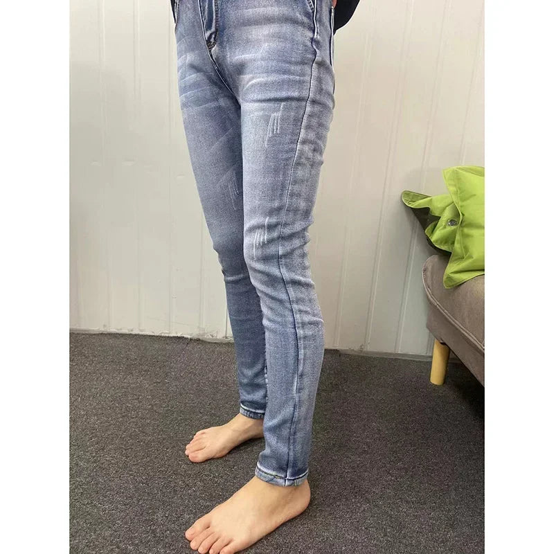 Jean Femme Thermique Skinny Taille Haute Chaud Polaire Stretch Denim – Pantalon Crayon Hiver Neige Confortable | Mode