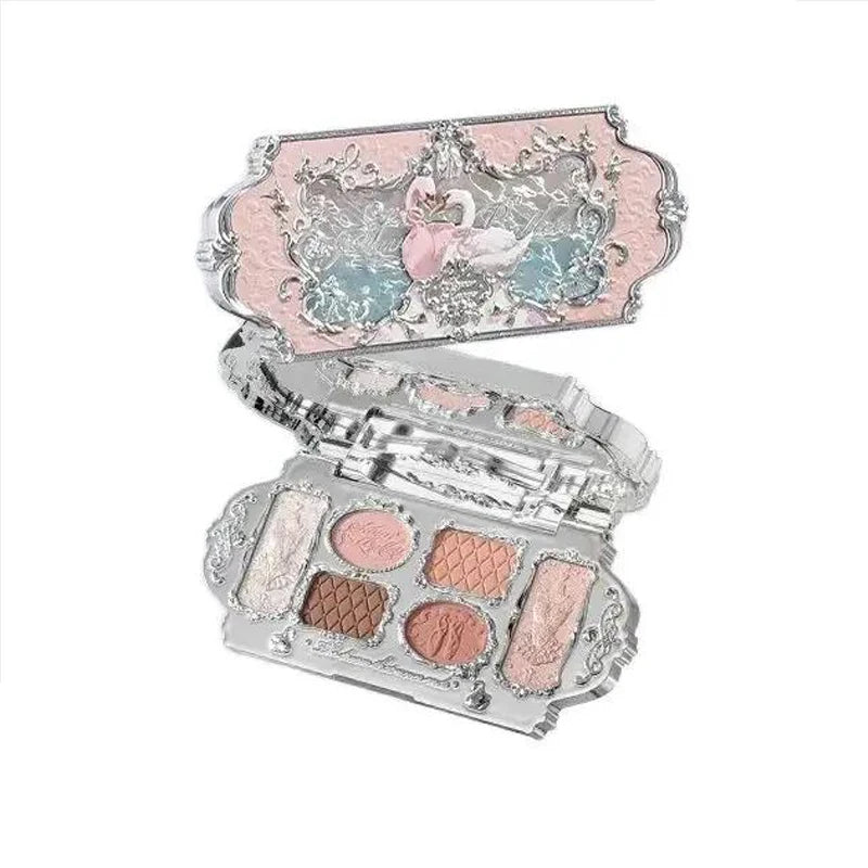 Palette Fards à Paupières Flower Knows Swan Ballet – 6 Teintes Mat, Shimmer & Nacré | Glitter