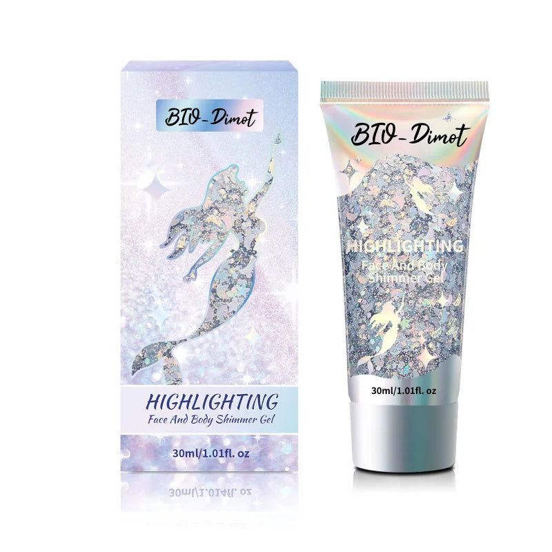 Gel Pailleté BIO-Dimot 30g – Visage, Corps, Ongles & Cheveux | Fête & Maquillage Artistique