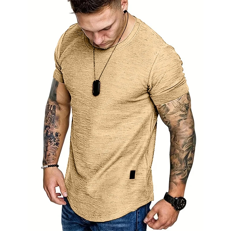 T-Shirt Homme Manches Courtes Col Rond – Casual Été Basique Léger Fashion Sport Running Actif | Mode Homme Premium