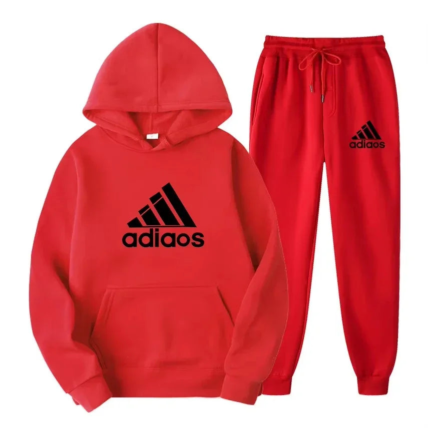 Ensemble Sport 2 Pièces Unisexe Automne Hiver – Sweat Capuche + Jogging Chaud Confortable Fitness Loisir | Mode Sportswear