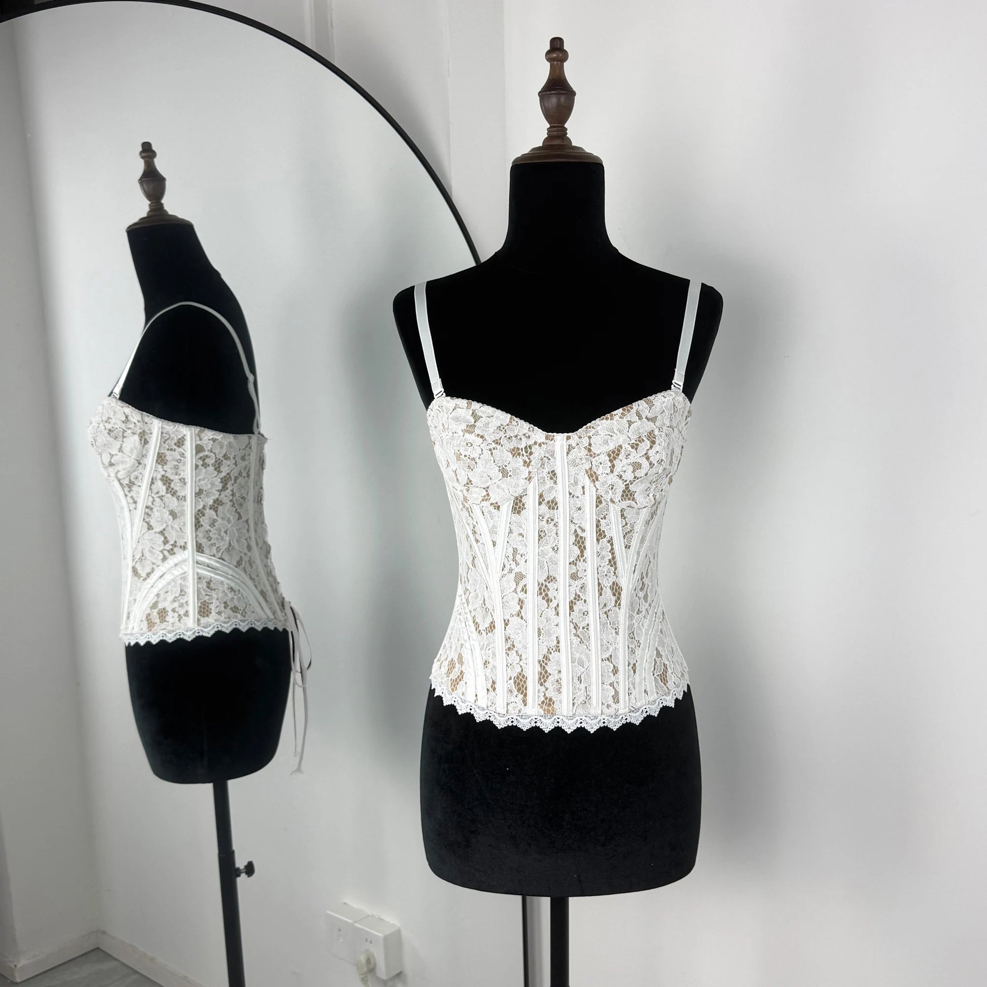 Caraco Femme Été Imprimé Dentelle Patchwork Sans Manches Laçage – Streetwear Sexy Hot Girl & Soirée