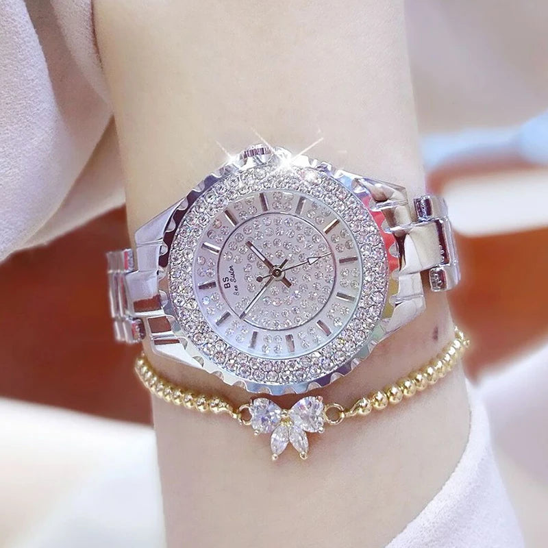 Montre Femme Or Bracelet Dress Luxe 2025 – Acier Complet Élégante Fashion Top Brand