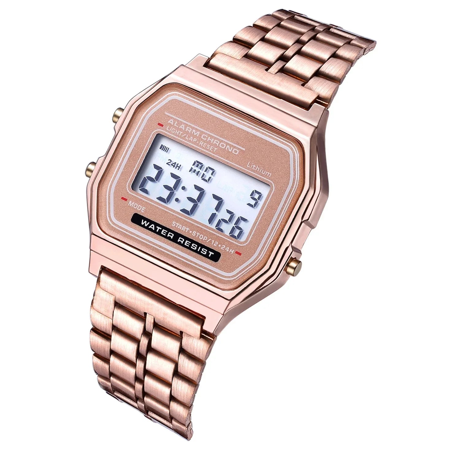 Montre Unisexe Digital LED Or Sport 2025 – Bracelet Électronique Étanche Homme Femme