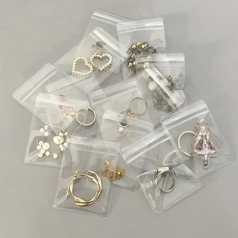 Sachets PVC Transparents Anti-Oxydation Bijoux – Lot 10 à 50 pcs | Rangement Boucles d’Oreilles, Colliers, Pendentifs & Bracelets | Organiseur Bijoux