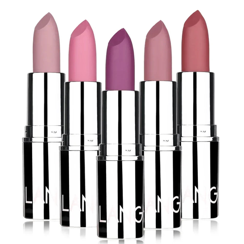 Rouge à Lèvres Mat Velours – 8 Couleurs Longue Tenue | Waterproof Nude