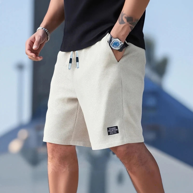 Short Homme Casual Plage Sport Tissu Texturé Respirant – Pantalon Court Tendance Confortable Quotidien & Sport | Mode Homme Été