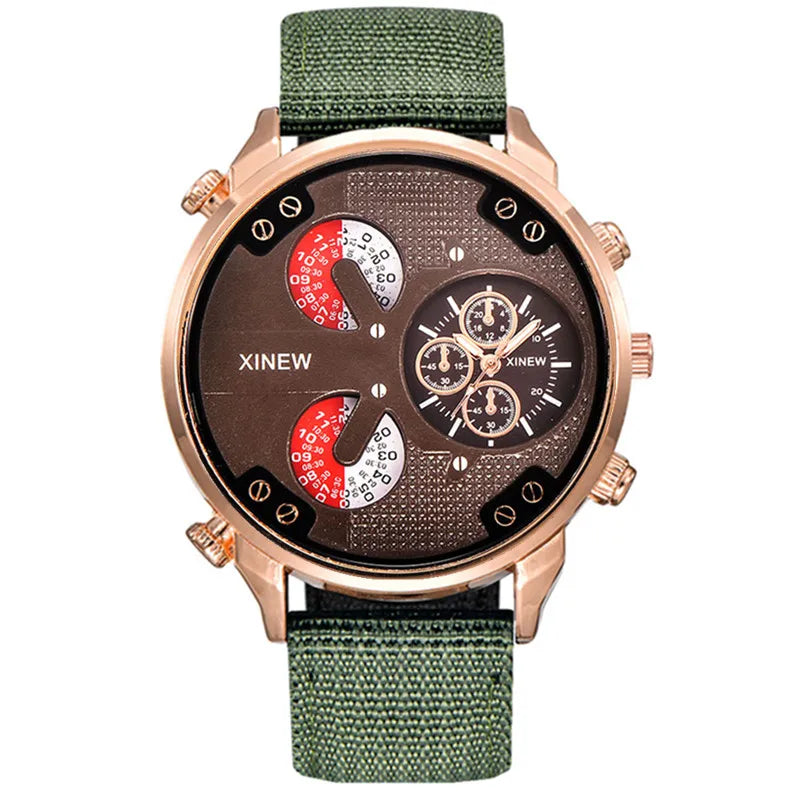 Montre Homme XINEW Quartz Nylon Casual – Fashion Student Sport Tendance Montre Homme
