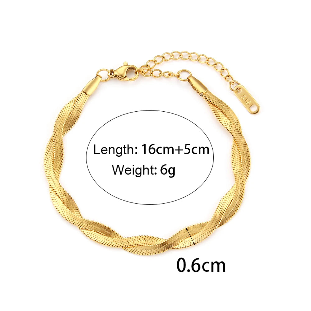 Bracelet Cuban Chain Plaqué Or 18k Acier Inoxydable 316L E.B.belle – Style Minimaliste Streetwear Unisexe | Bijou Homme & Femme Tendance & Anti-Ternissement
