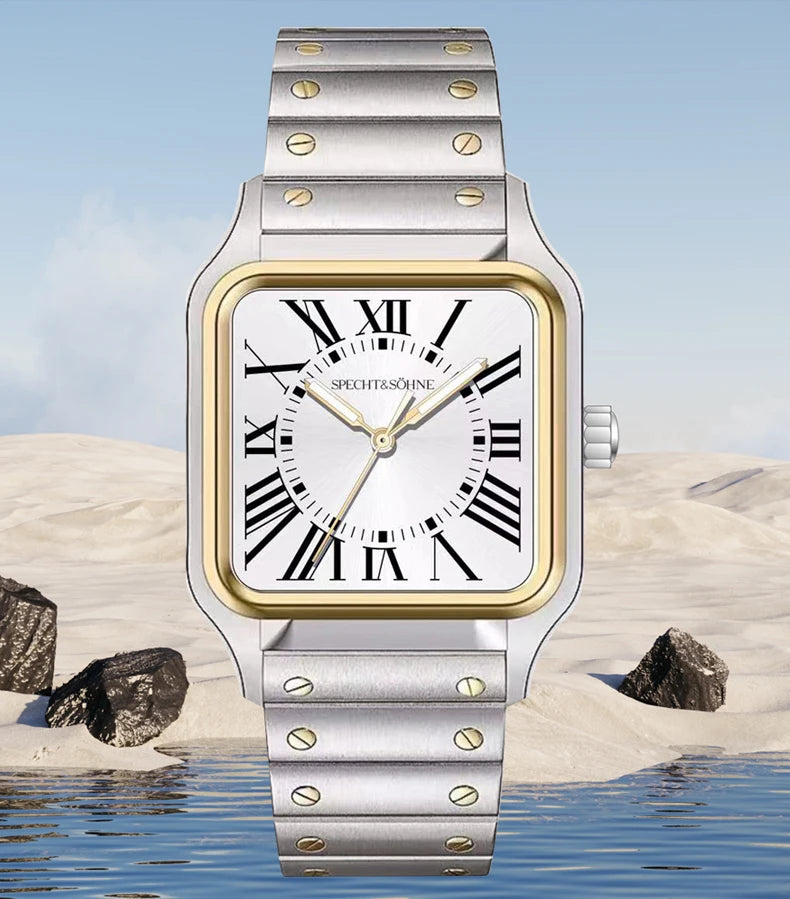 Montre Unisexe Specht & Söhne Luxe 34mm Quartz – Ultra-Fine Saphir Acier Étanche 50M