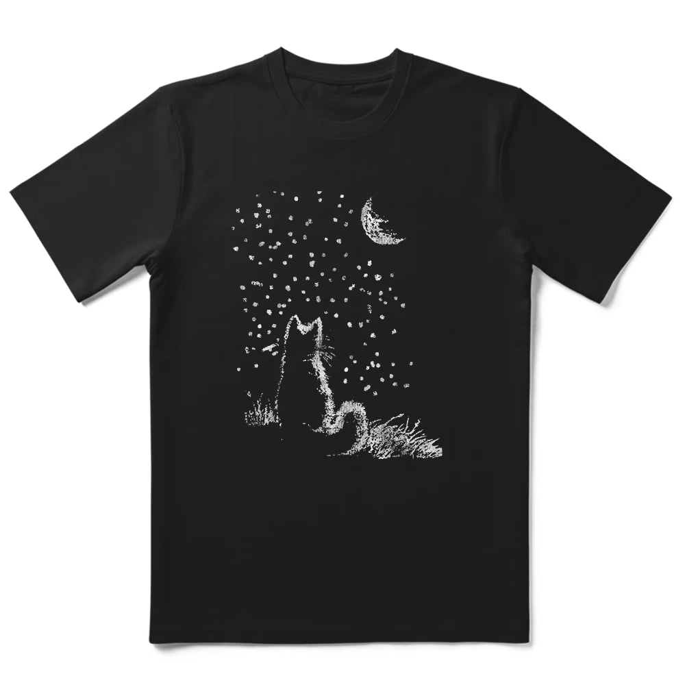 T-Shirt Homme 100% Coton Imprimé Chat Cool Loose Été Manches Courtes Col Rond Casual Tendance – Tee Graphique Félin Streetwear | Mode Homme Premium
