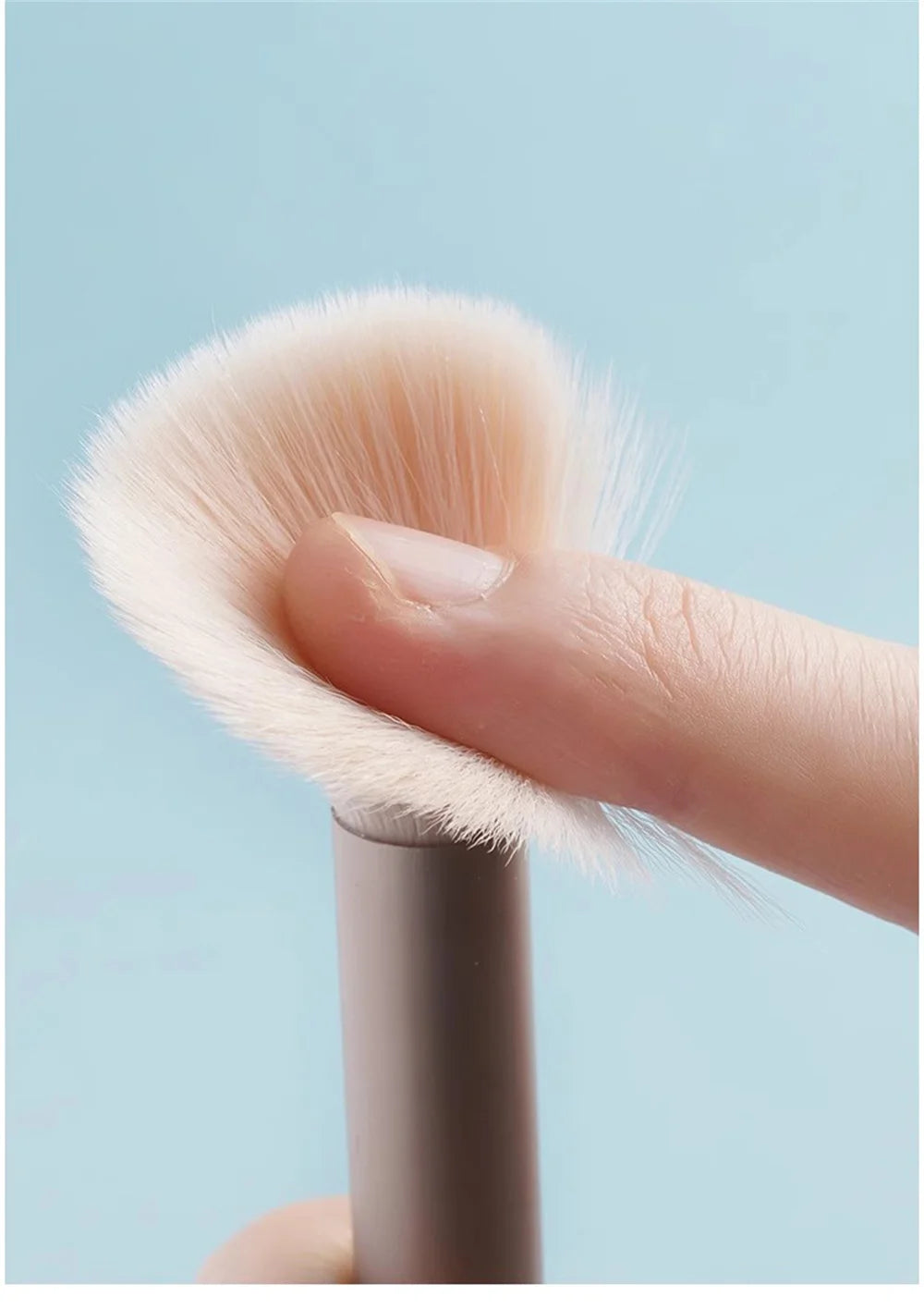 Set 8 Pinceaux Maquillage Professionnels - Fond de Teint, Blush & Yeux