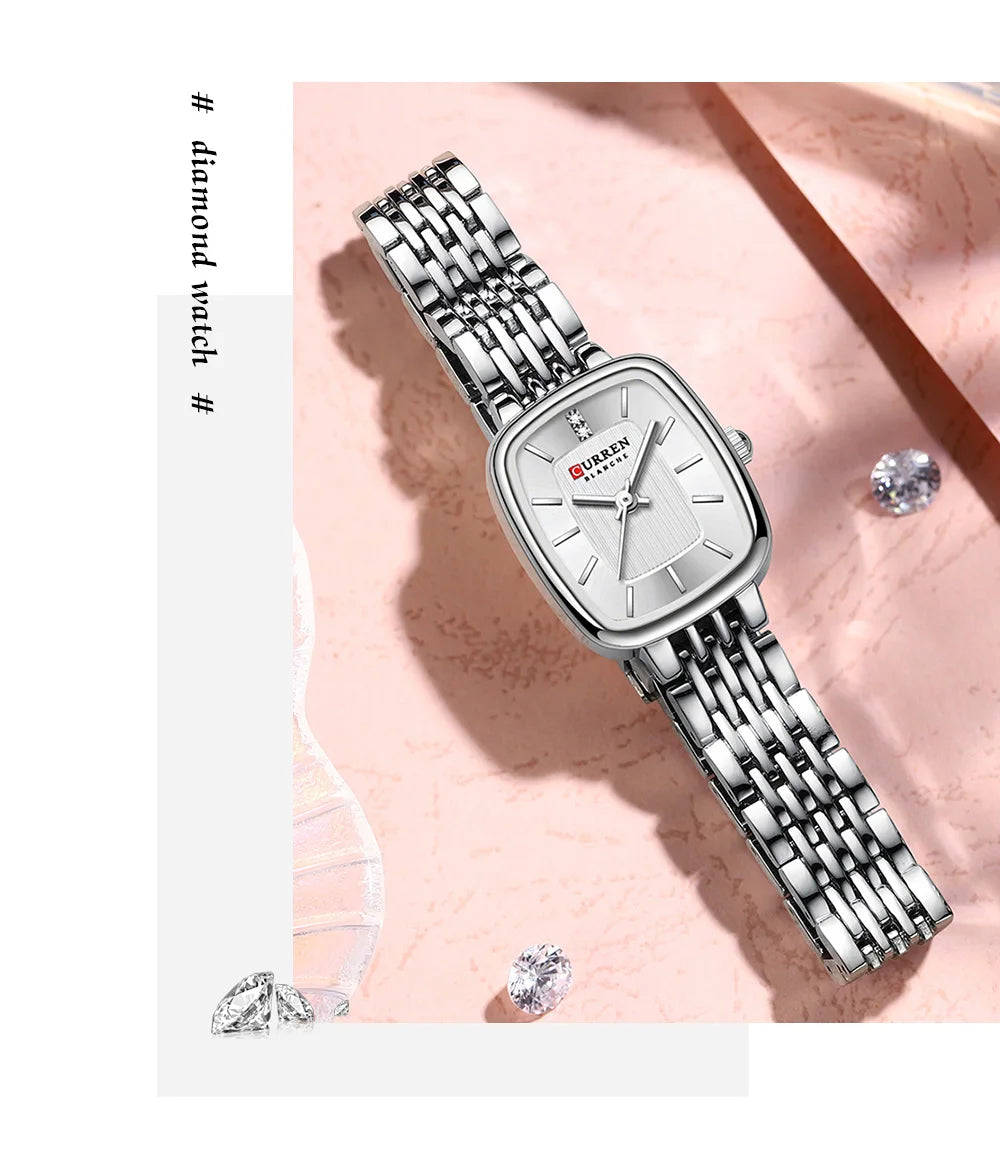 Montre Femme CURREN Dress Fashion Quartz – Bracelet Acier Simple Élégante Intemporelle