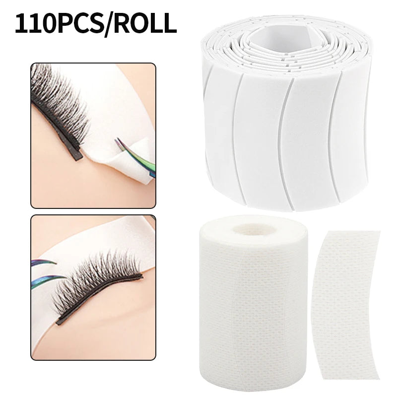 Bandelettes Mousse Sous Cils – Rouleau 110 Pcs | Accessoires Extension & Lift