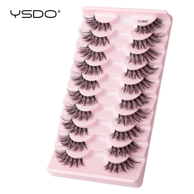 Faux Cils Mink 3D YSDO – Lot 3/5/10 Paires | Maquillage Dramatique Naturel