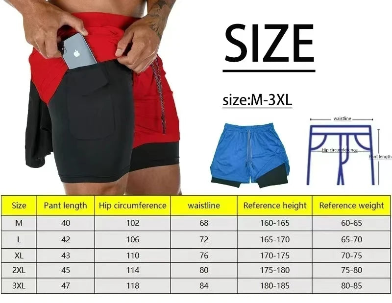 Short Homme Compression Gym Double Couche Séchage Rapide – Basketball Fitness Musculation Imprimé Sport Casual | Mode Homme Performance