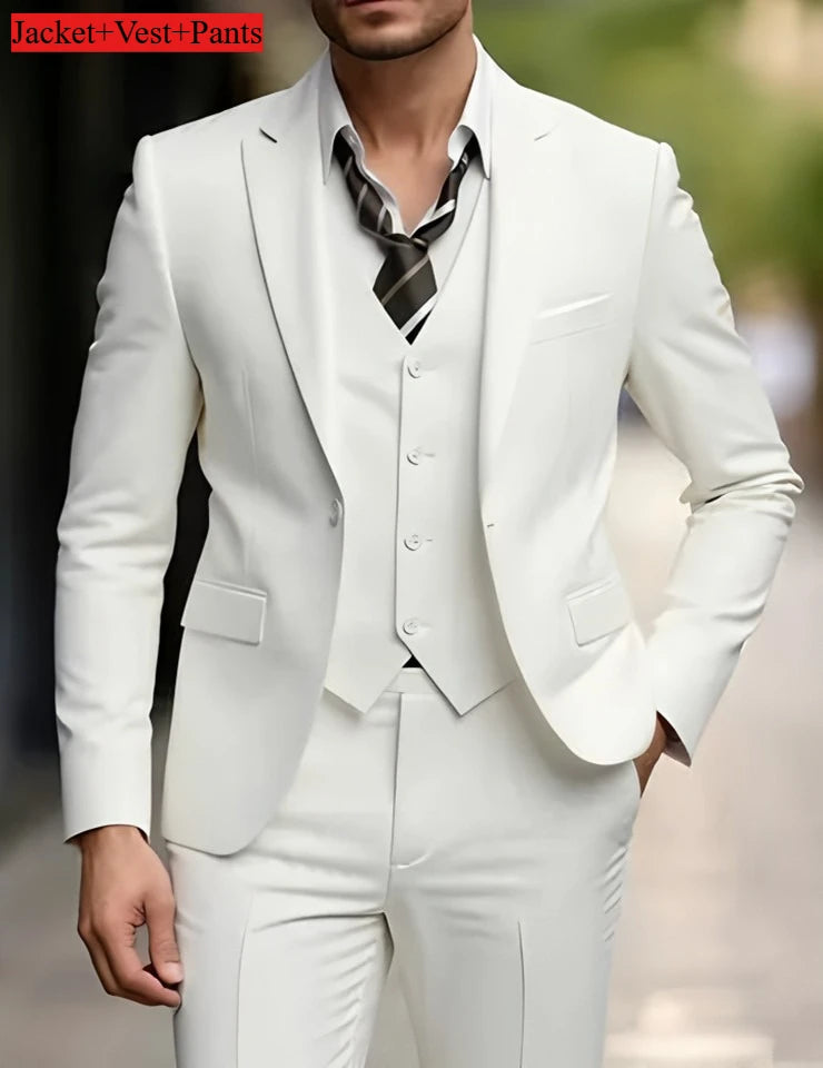 Costume Homme Slim Fit Noir – Ensemble Tuxedo Élégant Mariage & Cérémonie | Mode Homme Premium
