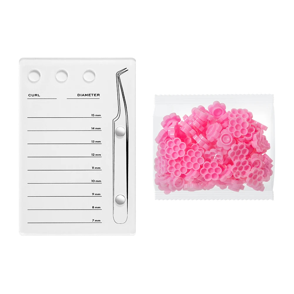 Palette Porte-Cils GLAMLASH – Support Colle Extension Cils Acrylique | Plateau Faux Cils Professionnel