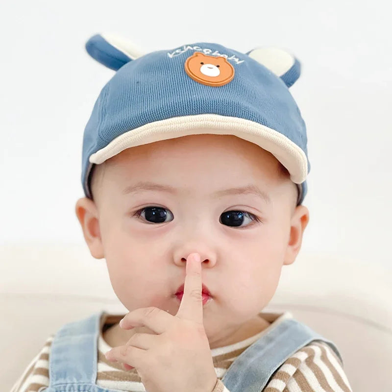 Casquette Bébé Ourson – Chapeau de Soleil Mignon pour Garçon et Fille