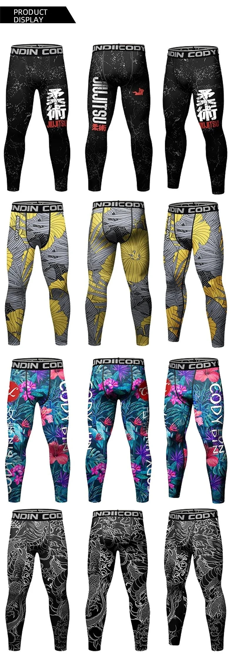 Leggings de Compression Homme - BJJ, Grappling & Fitness