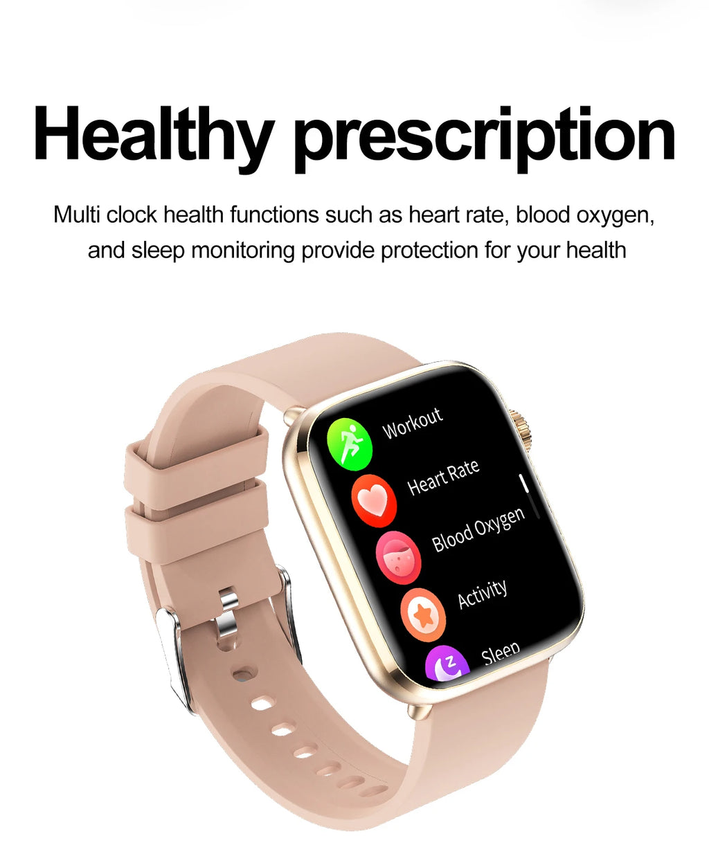 Smartwatch 2025 Unisexe Santé NFC Bluetooth – Tension Artérielle Oxygène Sport Appels | Homme & Femme