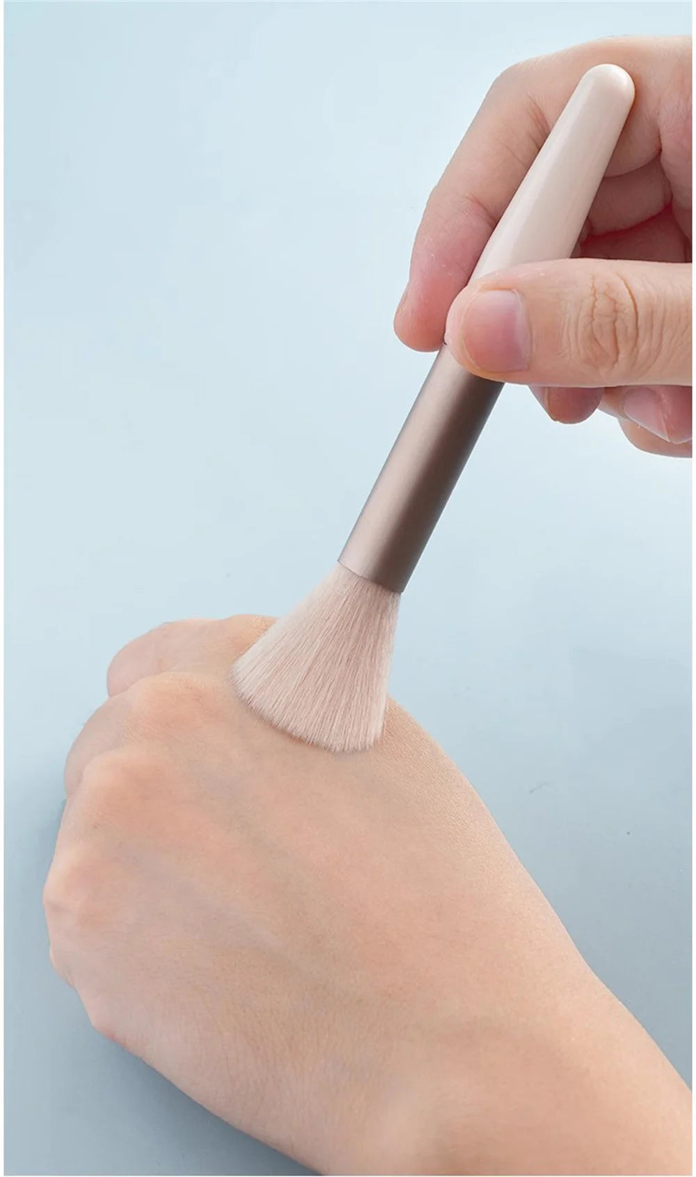 Set 8 Pinceaux Maquillage Professionnels - Fond de Teint, Blush & Yeux