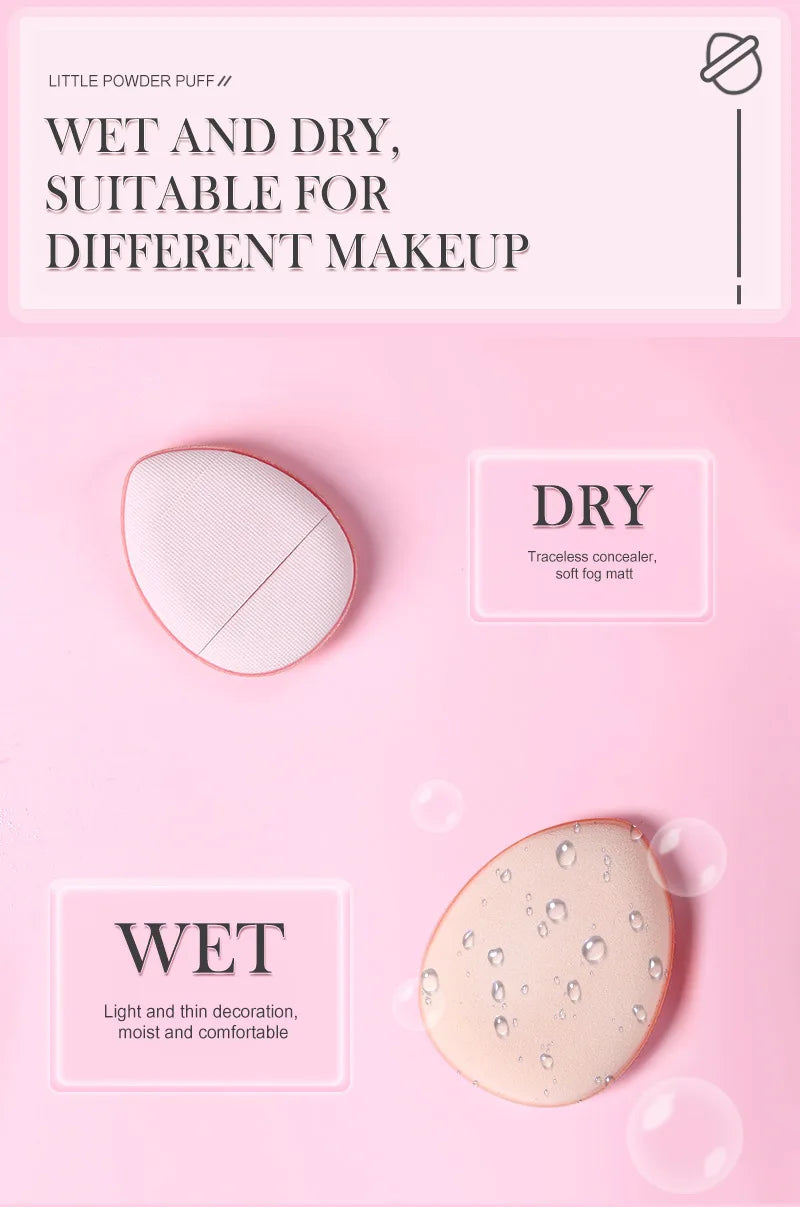 Mini Éponges Doigt Puff Maquillage – Lot 50 ou 100 Pcs | Fond de Teint & Correcteur Air Cushion Sec & Humide
