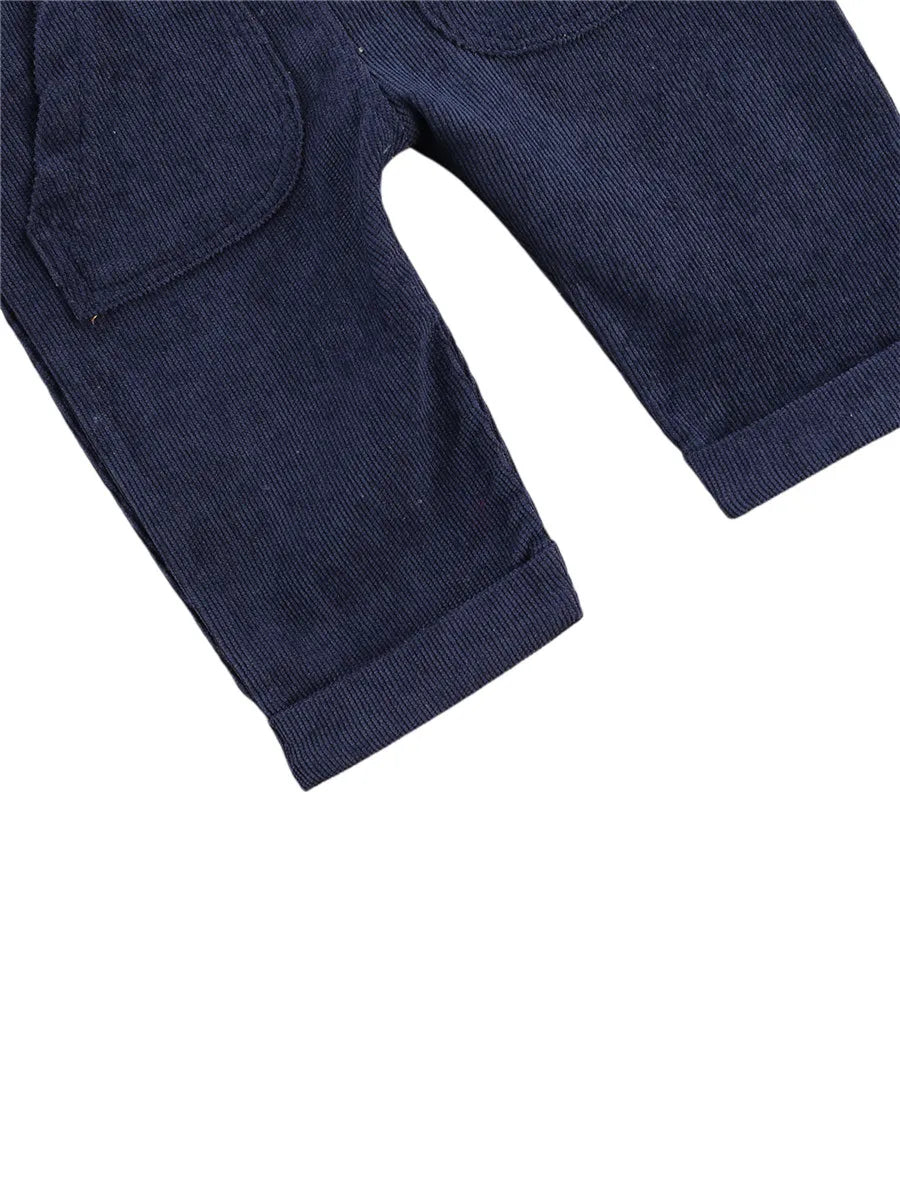 Salopette Bébé Unisexe Bretelles Boutons Couleur Unie – Combinaison Toddler Garçon Fille 0-24 Mois