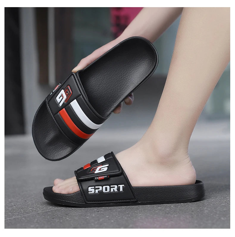 Mules Velcro Homme Légères Plage Grande Taille – Slides Soft Casual Clog Été