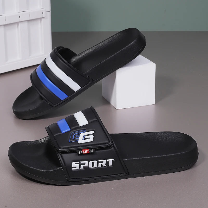 Mules Velcro Homme Légères Plage Grande Taille – Slides Soft Casual Clog Été