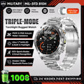 Smartwatch Militaire Homme GPS NFC 3ATM – Montre Connectée Bluetooth 1.7" HD 1000mAh Étanche