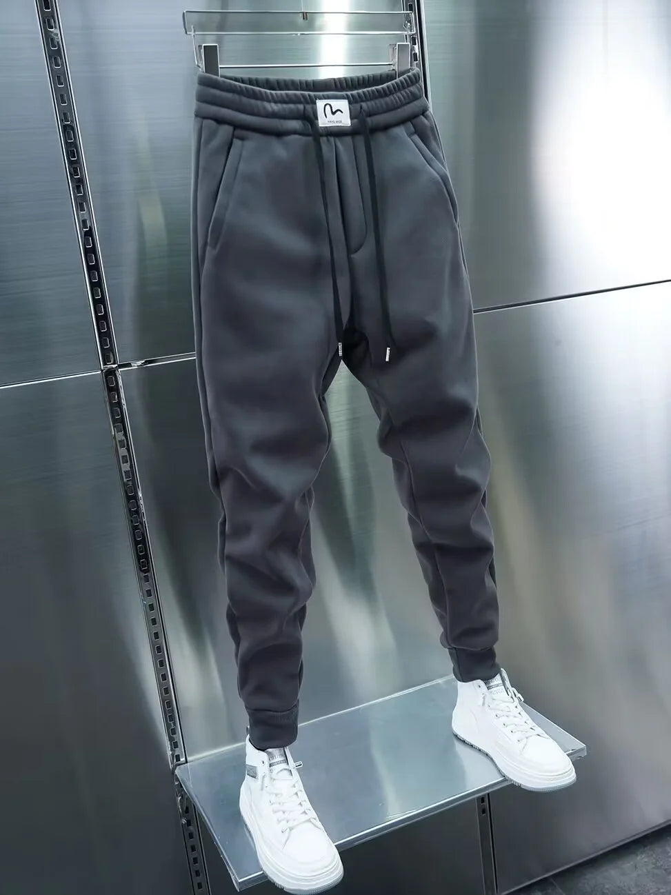 Jogger Sport Homme Style Coréen Cordon – Casual, Confortable & Tendance | Running, Gym & Fitness | Pantalon Noir