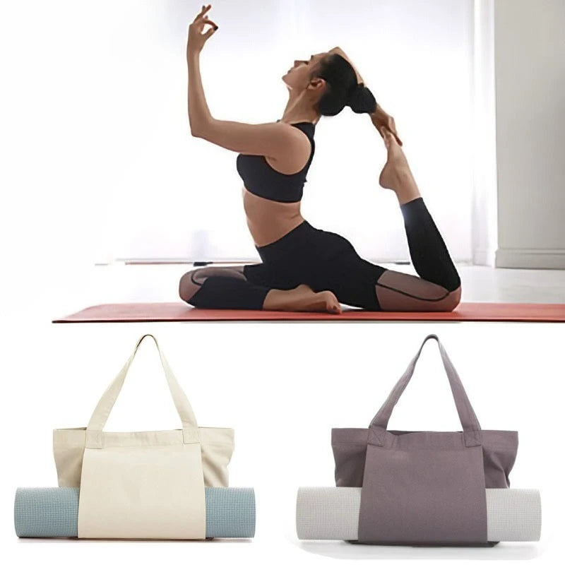 Yoga-Tasche Canvas Große Kapazität – Tragbar Fitness Pilates Outdoor Übung