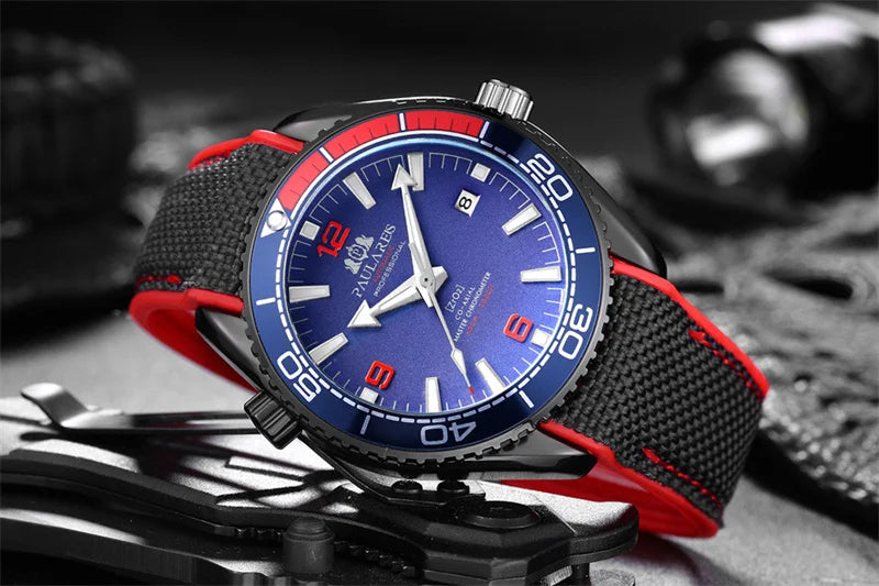 Herrenarmbanduhr Automatik Mechanisch Luxus – Gummiarmband Leuchtend Wasserdicht Kalender