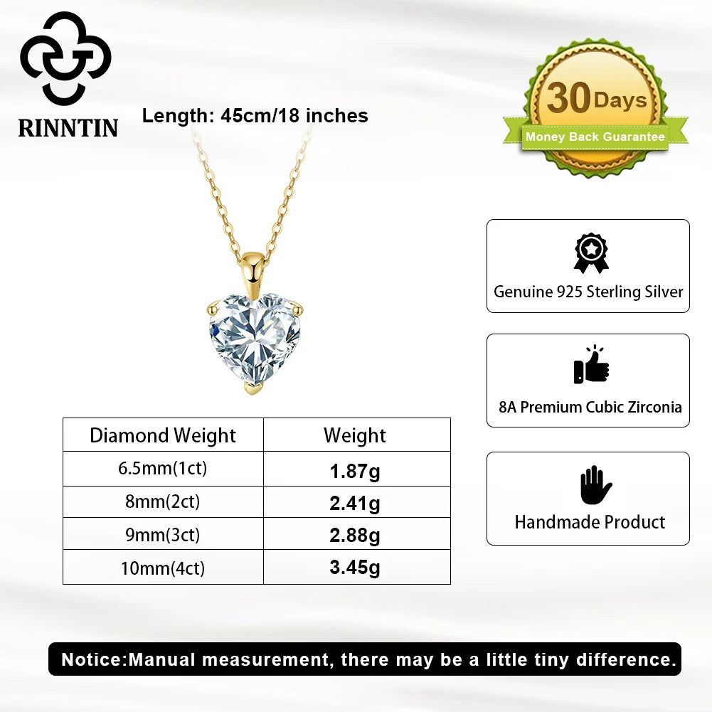 Collier Pendentif Cœur Argent S925 Zircon Cubique 8A – Éclat Diamant Taille Cœur | Chaîne Fine Luxe | Bijou Haut de Gamme Femme | Cadeau Premium