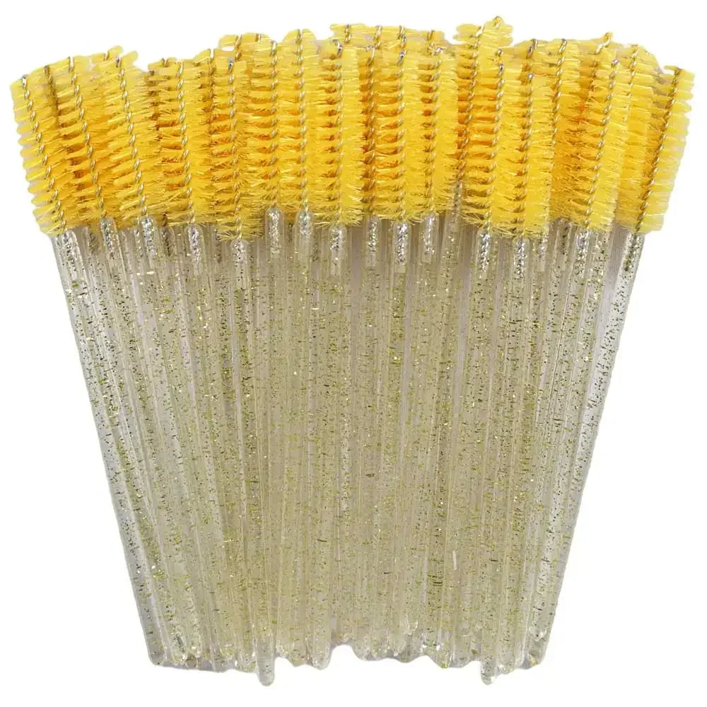 Lot 50 Brosses à Cils Jetables Crystal – Extensions de Cils & Application Mascara Professionnelle | Usage Unique