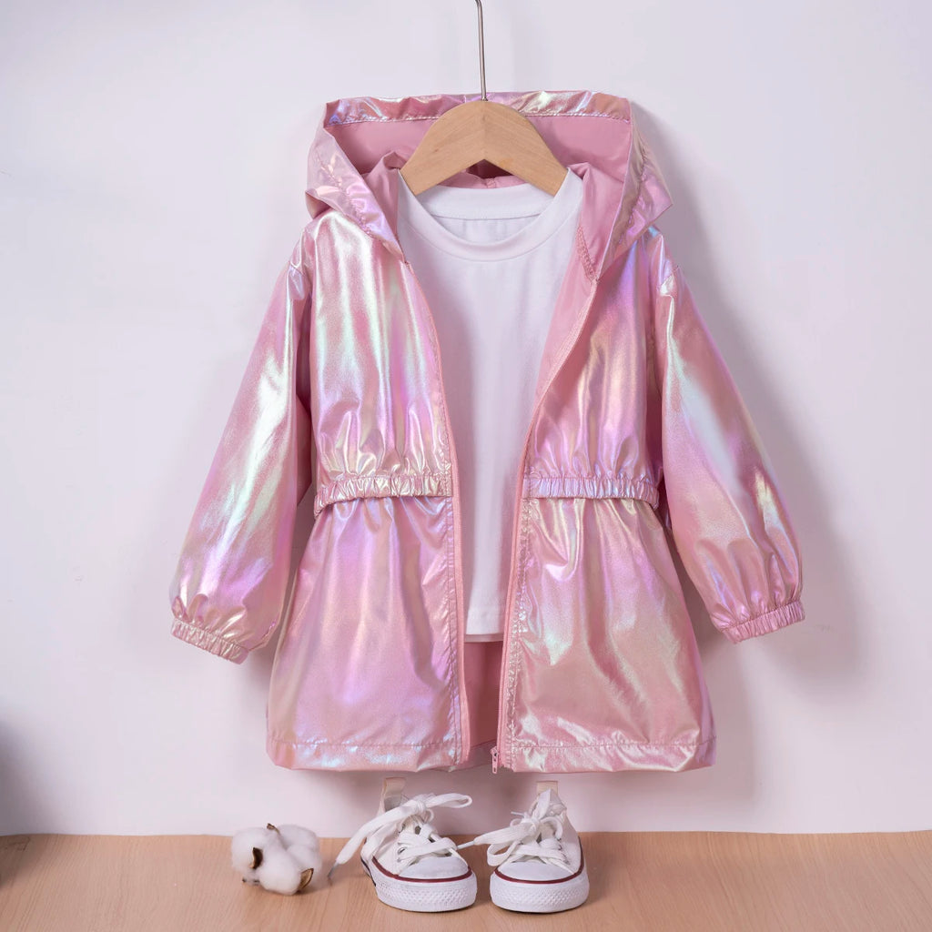 Veste Légère À Capuche Fille – Coupe-Vent Tendance Printemps Été Style Fashion
